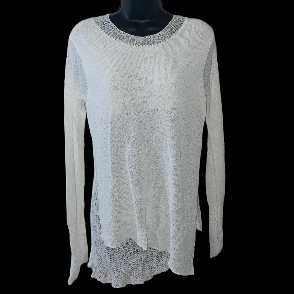 Barbara Who? White Retro Crossbody Sweater/Top, Size FA